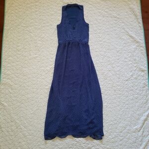 Patterson J. Kincaid Blue Crown Floral Brea Sleeveless Maxi Dress